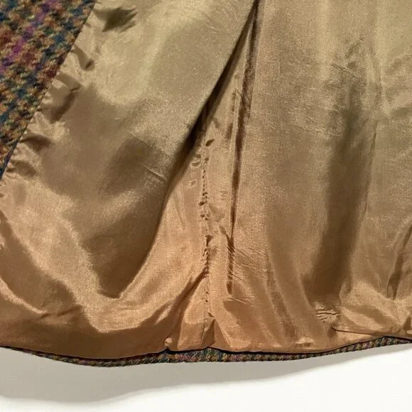 Giorgio Sant Angelo Womens VTG Wool Houndstooth Blazer 10 Academia Oversized - Picture 10 of 11